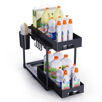 2 x RAW Customer Returns Ucouper 2 Tier Under Sink Shelf Extendable Sink Cabinet Organizer Shelf Under Sink Kitchen Organizer for Kitchen Storage - RRP €38.3