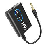 1 x RAW Customer Returns 1Mii Bluetooth 5.3 Adapter Transmitter for TV Audio to 2 Headphones, 2-in-1 Bluetooth Transmitter Receiver Jack 3.5 for Stereo System Airplane aptX Adaptive - RRP €23.95