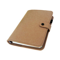 1 x Brand New A6 A5 6-Hole Felt Cover RounView Loose Paper Folder Binder Cover Protector, Brick Brown, A5 Mini Set - RRP €18.0