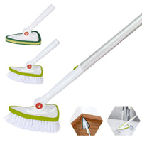 3 x Brand New 122 cm Tub Tile Scrub Cleaning Brush with Long Handle - 2-in-1 Extendable Handle from 20 cm to 84 cm to 122 cm Lightweigh Cleaning Floor Brush for Kitchen Bathroom Toilet Bathtub Wall - RRP €61.2