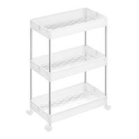 1 x RAW Customer Returns SONGMICS Storage Cart with Wheels, 3-Tier Space-Saving for Bathroom, Kitchen, Office, 40 x 22 x 60 cm, White KSC009W01 - RRP €24.47