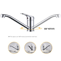 1 x RAW Customer Returns BONADE low pressure kitchen tap, kitchen tap low pressure with 3 connections for boiler, 360 rotatable kitchen tap low pressure made of chrome-plated brass, single-lever mixer tap for kitchen - RRP €34.27