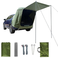 1 x RAW Customer Returns TAZZOR rear tent for car with mosquito net, windproof, sun protection and waterproof - car tent tailgate, car awning for SUV, car awning for camping and outdoor adventures khaki  - RRP €58.93