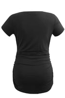 1 x RAW Customer Returns Smallshow Women s Maternity Tops Side Gathered Maternity Tops 3 Pack Black Grey Army Green M - RRP €43.99