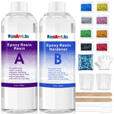 1 x RAW Customer Returns Epoxy resin, transparent, non-toxic, 1 1 ratio Crystal Clear Resin Coating for Wood Artistic Creations Restoration 500ml  - RRP €18.58