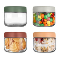 1 x RAW Customer Returns YUEYEE 4 Pack 10 OZ Overnight Oats Jars, Mason Jars with Screw Lids for Overnight Oats Salad Yogurt Pudding Chutney Dessert Jars, Reusable Glass Containers with Lids As Mason Jar - RRP €20.11