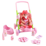 1 x RAW Customer Returns deAO Baby Doll Stroller - Foldable Stroller Gift Toy Cartoon Doll with Accessories Play Toy Gift for Boys and Girls - RRP €36.99