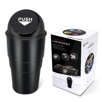 2 x RAW Customer Returns YIOVVOM Car Trash Can with Lid Universal Mobile Phone Trash Can for Cup Holder in Console Mini Trash Can Car Trash Can for Car Office Home Black, 1  - RRP €18.12