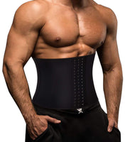 1 x RAW Customer Returns Gotoly Waist Trainer Fitness Belt Sauna Tummy Away Men Body Shaper Weight Loss Corset Fat Burning Waist Cincher Neoprene Sweat Back Brace, XXL, Black - RRP €27.22