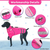 1 x RAW Customer Returns ASENKU Dog Coats Winter Waterproof Dog Jacket Windproof Reflective Dog Vest for Cold Weather, Warm Fleece Dog Coat with Harness, Pink, XL - RRP €37.3