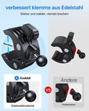 1 x RAW Customer Returns andobil Bicycle Mobile Phone Holder 2023 Extremely Stable Pro Stainless Steel Motorcycle Mobile Phone Holder Bicycle Handlebar 1S Quick Release Mobile Phone Bicycle Holder for iPhone 12 13 14 15 Pro Max Samsung S22 - RRP €49.99