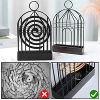 24 x Brand New Mosquito Coil Holder, Bird Cage Mosquito Coil Holder, Creative Mosquito Coil Holder, Metal Mosquito Coil Holder, Home Incense Burner with Handle for Home, Outdoor Use Black  - RRP €489.6