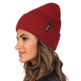 1 x Brand New FURTALK - Women s knitted winter hat, winter hat, soft and warm, unisex, colour red, one size - RRP €24.0