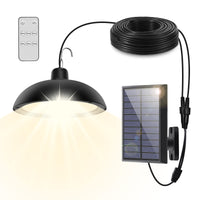 1 x RAW Customer Returns Solar hanging lights for outdoors, solar lamps for outdoors, 4 modes solar lamps warm white for indoors, 900lm solar lamp with motion detector remote control, IP65 waterproof solar lamps hanging for garden balcony - RRP €26.29