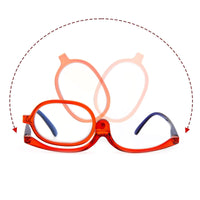 1 x RAW Customer Returns Amorays Makeup Glasses for Women, Rotating Reading Glasses for Monolente Makeup Fashion L3660NEW Orange, 1.0  - RRP €60.0