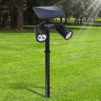 1 x RAW Customer Returns Powerful Outdoor Solar Lamp 6 LED Outdoor Solar Spotlight Waterproof IP65, Solar Light 2 Modes Wireless Outdoor Lighting Adjustable Security Solar Panel for Driveway Garden Path One  - RRP €25.94