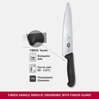 1 x RAW Customer Returns Victorinox Fibrox, stainless steel slicing knife, washable in dishwasher, black - RRP €31.29