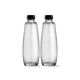 1 x RAW Customer Returns SodaStream 1 Liter Bipack Glass Bottles Compatible with Duo Carbonator 2 x 1L, Black, 10 x 19.5 x 29 - RRP €27.5