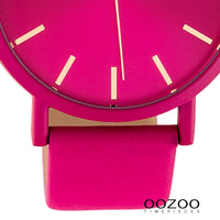 1 x RAW Customer Returns Oozoo ladies watch with leather strap 42 MM Colours of Oozoo Unicolor Pink C10448 - RRP €50.36