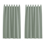 1 x RAW Customer Returns PONY DANCE Short Curtains Sage Green Opaque Curtains Children s Room Boy Blackout Curtains Kitchen Curtain Window Curtains Tab-Top Curtain Set of 2 H 137 x W 140 cm - RRP €27.95