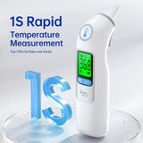 1 x RAW Customer Returns Ear thermometer, ear clinical thermometer for baby adults, digital infrared thermometer with 24 disposable protective caps - RRP €29.99