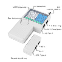 1 x RAW Customer Returns Akozon Network Cable Tester 4-in-1 Portable LAN Network Cable Tester Remote RJ11 RJ45 USB BNC for UTP STP Cable Tracker - RRP €26.4