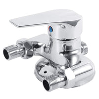 1 x RAW Customer Returns G1 2 Male Thread Nickel Plated Hot and Cold Water Mixer Bathroom Shower Mixing Valve - RRP €34.07