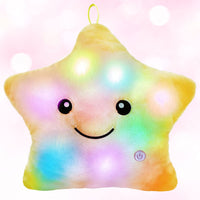 1 x RAW Customer Returns LED star pillow, star plush pillow, LED star-shaped pillow, glowing children s pillow, night light plush pillow, plush soft pillow for children, LED plush pillow, LED light pillow, LED pillow - RRP €16.88