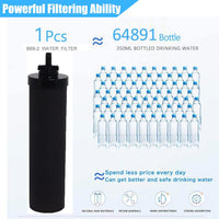 1 x RAW Customer Returns BB-9-2 Water Filter Compatible with Berkeyy Purification Elements, Black Element Cartridge, Premium Water Filter Compatible with Series Travel Big Royal Imperial Crown Light Poweka 2 Pack  - RRP €40.58