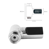 1 x RAW Customer Returns Gokelomg LED display shower thermometer, flow rate, self-generating current, for baby - RRP €19.48