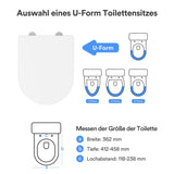 1 x RAW Customer Returns Coree toilet lid, toilet seat with soft close, toilet lid D shape, quick release, antibacterial toilet seat made of polypropylene, adjustable hinges made of stainless steel, toilet seat white - RRP €50.41