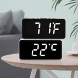 1 x RAW Customer Returns HZDHCLH Digital radio alarm clock LED table clock with date, temperature display, snooze function white  - RRP €23.18