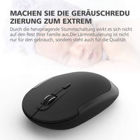 1 x RAW Customer Returns iClever 2.4G Keyboard Mouse Set Wireless Aluminum Wireless Slim Keyboard QWERTZ Layout German for Computer Desktop PC Laptop Surface Windows 10 8 7 Vista XP 2.4GHz, USB  - RRP €38.3