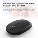 1 x RAW Customer Returns iClever 2.4G Keyboard Mouse Set Wireless Aluminum Wireless Slim Keyboard QWERTZ Layout German for Computer Desktop PC Laptop Surface Windows 10 8 7 Vista XP 2.4GHz, USB  - RRP €38.3