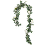 1 x RAW Customer Returns U Artlines Set of 2 2.0 m Eucalyptus Garlands Artificial Greenery Garland Wedding Background Wall Decor Flower Decoration - RRP €17.47