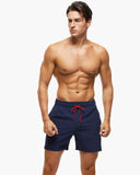 1 x RAW Customer Returns Adorel Men s Swimming Shorts Pocket Zip Quick Drying Short Swimming Trunks Navy Blue L - RRP €19.38