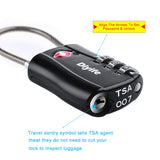 1 x RAW Customer Returns  Pack of 2 TSA Luggage Locks, Diyife 3 Digit Security Lock, Combination Locks, Code Lock for Travel Suitcase Luggage Bag Case etc. Red  - RRP €10.07