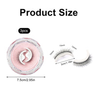 16 x Brand New 3 Pairs Reusable Self-Adhesive Eyelashes Artificial Eyelashes Curling 3D Eyelashes Self-Adhesive Fake Lashes Waterproof Eyelashes for Beginners Easy to Wear - RRP €128.8