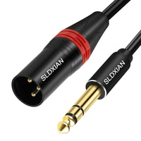 1 x RAW Customer Returns SLDXIAN XLR Male to 6.35mm Jack Cable, 6.35mm Jack Stereo Balanced TRS Male to XLR Male for Microphone, Speaker, Amplifier, Mixer Male, 10M  - RRP €22.79