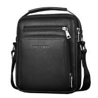 1 x RAW Customer Returns Men s Shoulder Bag PU Leather Messenger Bag Business Travel Crossbody Pack Satchel Side Bag Casual Handbag for Men Work Shopping School Everyday, Black, Small - RRP €36.84