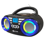 1 x RAW Customer Returns KLIM B3 Portable CD Player - NEW 2024 - FM Radio, CD, MP3, Bluetooth, AUX, USB, RGB LED - CD Boombox - rechargeable battery - Improved CD laser lens - Digital EQ - RRP €69.97