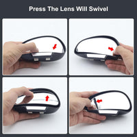 1 x RAW Customer Returns Black 2PCS Car Blind Spot Mirror, Blind Mirror Driving School Mirror, Universal Car Outside Mirror Black Frame Wide Angle Rear View Mirror for Car SUVs Truck Motorcycle - RRP €22.18