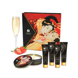 1 x RAW Customer Returns Secrets of a Geisha Aroma Cava and Strawberries - Erotic Massage Travel Kit by Shunga - RRP €20.77