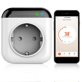 1 x RAW Customer Returns WLAN Smart Socket, Programmable WiFi Smart Thermostat Socket with Sensor, WLAN Temperature Controller Socket 230V with App, Mini Temperature Controller 15A APP Control, Alexa and Google Assistant - RRP €40.33