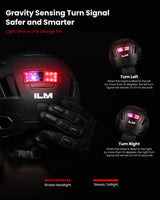 1 x RAW Customer Returns ILM Smart Bluetooth Bicycle Helmet Women Men with Visor Warning Brake LED Light Sensor Light Function Head Tilt Flashing Trigger Model E3-12LSBT, Bluetooth Blue-Yellow, L XL - RRP €149.14