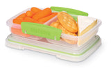 1 x Brand New Sistema Pack of 4 Lunch Box Small Split To Go, divided into 2 sections, 350ml, color mint - RRP €26.06