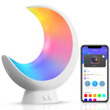 1 x RAW Customer Returns ECOLOR Smart Table Lamp, Color Changing Moon Lamp, Bedside Lamp Touch Dimmable for Bedroom Living Room Decoration, APP Control, Music Sync No WiFi or Alexa  - RRP €38.35