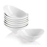 2 x RAW Customer Returns LIFVER porcelain bowl set - 8-piece dessert bowls 90ml - white dip bowls for ice cream, sauce, snack, dessert, dishwasher and microwave safe - RRP €45.98