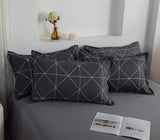 1 x RAW Customer Returns GETIYA Newest Dark grey bed linen 155x220 3-piece check pattern bed linen country house checked duvet cover set with 2 pillowcases 80x80 microfiber reversible bed linen set with zipper - RRP €27.12