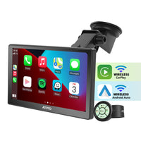 1 x RAW Customer Returns ATOTO P8 7 inch Portable Car Stereos, Wireless Carplay Wireless Android Auto, QLED Touchscreen, WDR Auto Dimmer, Anti-Glare, Remote Control, Bluetooth, AUX FM Output, up to 128G SD, P807SD-RM - RRP €159.9